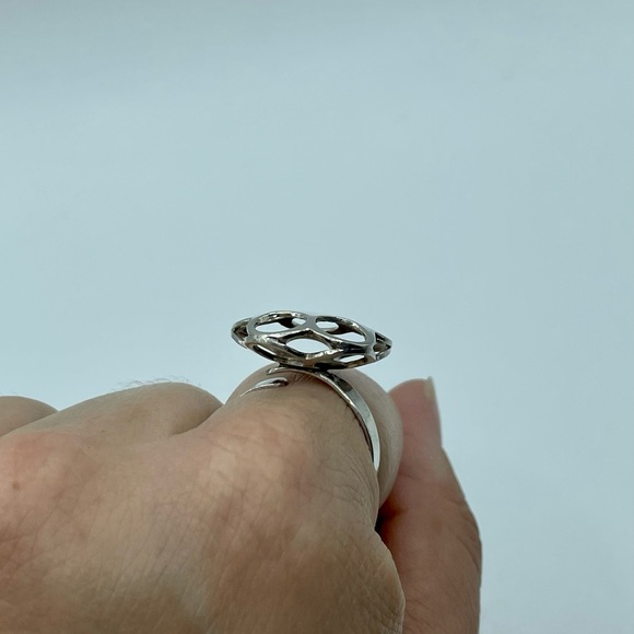 Vintage Retro Sterling Silver 925 Flower Ring - Picture 7 of 11